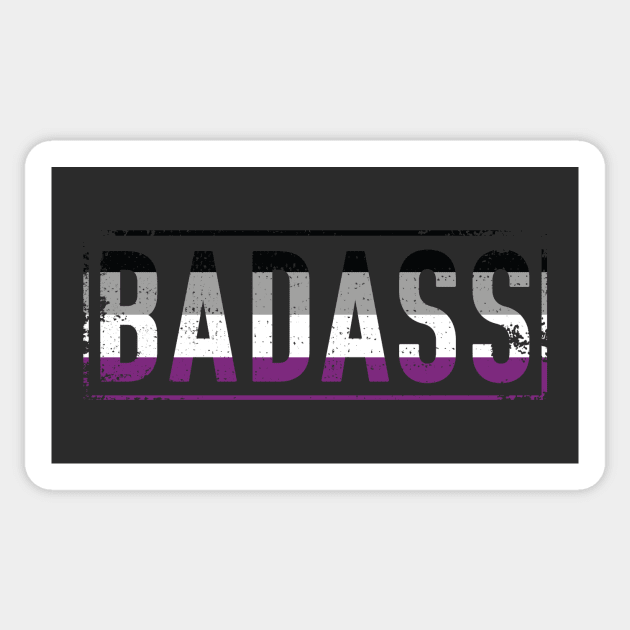 Asexual Pride Shirt Badass Ace Pride Sticker by mindeverykind